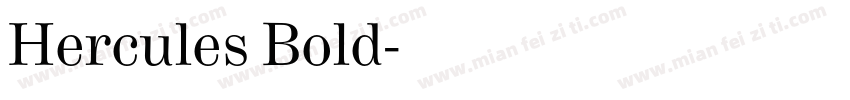 Hercules Bold字体转换